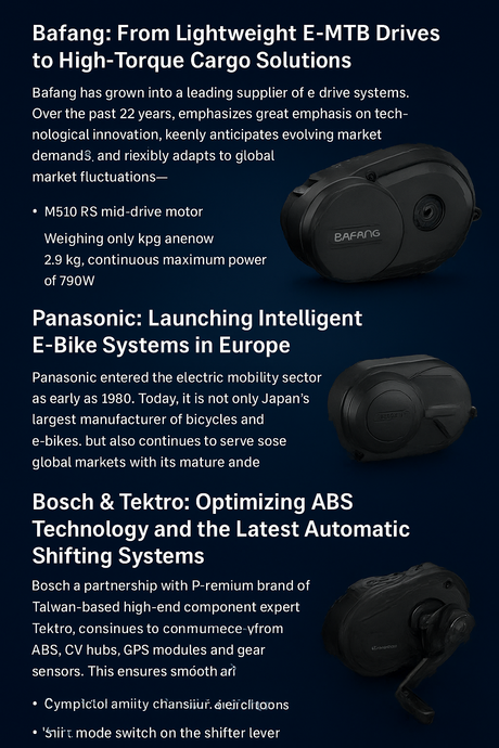New Breakthroughs in E-Bikes: A Deep Dive into the Latest Technologies from Bafang, Panasonic, and Bosch