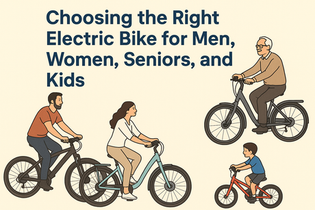 Choosing the Right Electric Bike for Men, Women, Seniors, and Kids