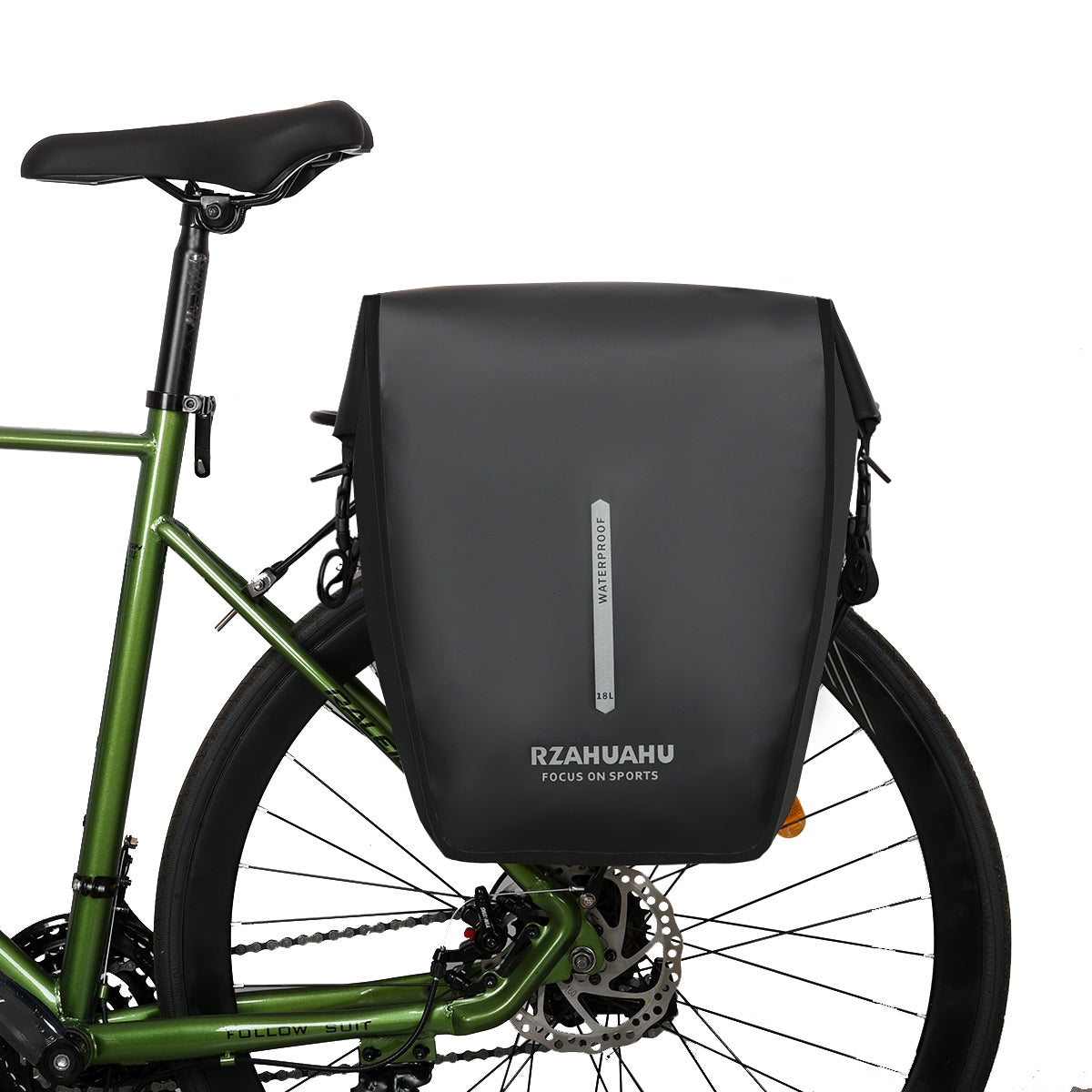 18L Waterproof Bicycle Pannier Bag - Side-Mounted, Tool-Free Installation