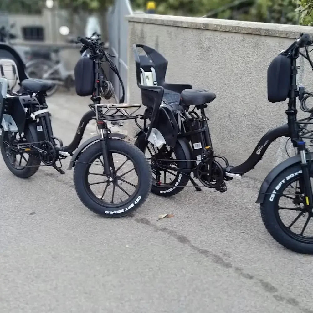 CMACEWHEEL Y20 Plus 48v Folding Electric City Bike with 20Ah Battery Smart Digital Type App Support Step through Fat Tire Ebike