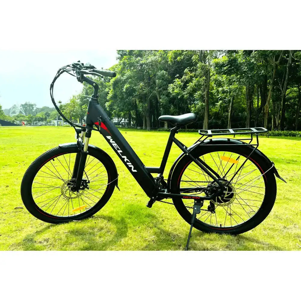 WELKIN WKEM002 City-Elektrofahrrad mit 250-W-Hinterradnabenmotor und integriertem Lithium-Akku mit 60 km Reichweite und intelligenter Elektronik
