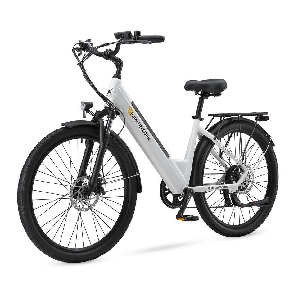 PURE UNICORN U2 750W Step-Through E-Bike 60km Range 26 Inch Wheel Size Central Motor Rear Hub Motor Integrated Battery 1000W