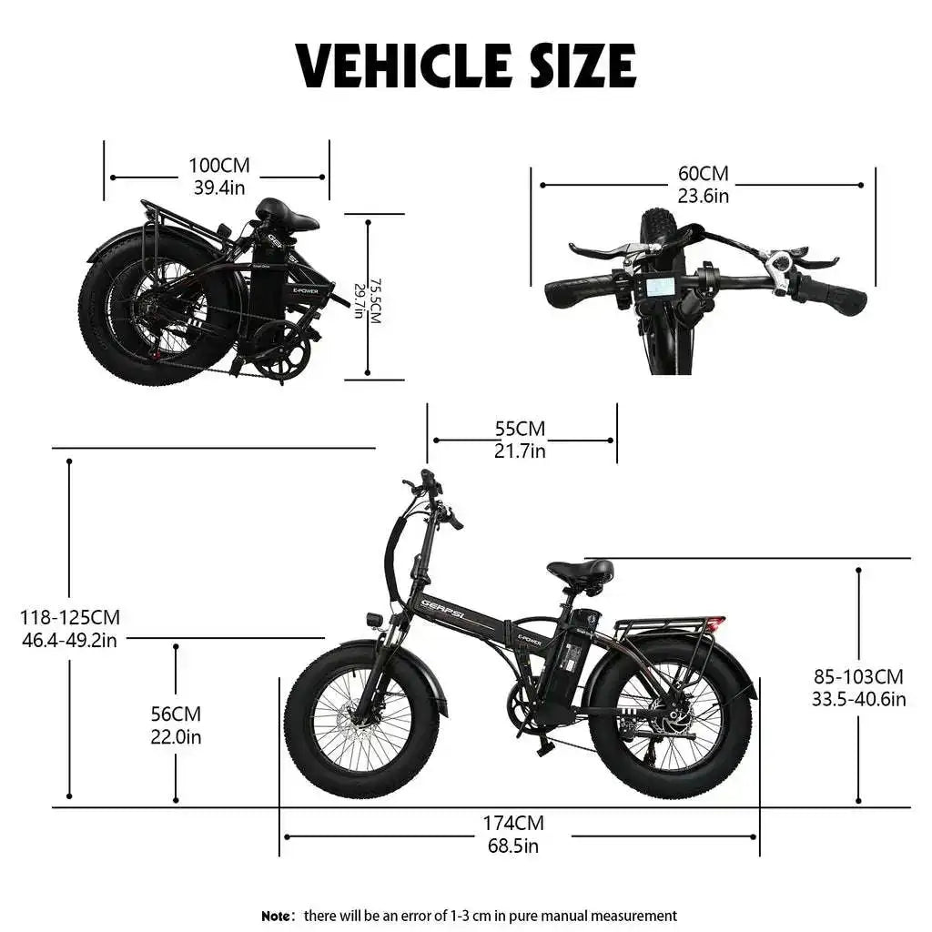 BAOLUJIE DZ2002 20-Fold City Electric Bike with 500W Motor 48V 13Ah Lithium Battery Fat Tire Electric Bike with Rear Hub Motor