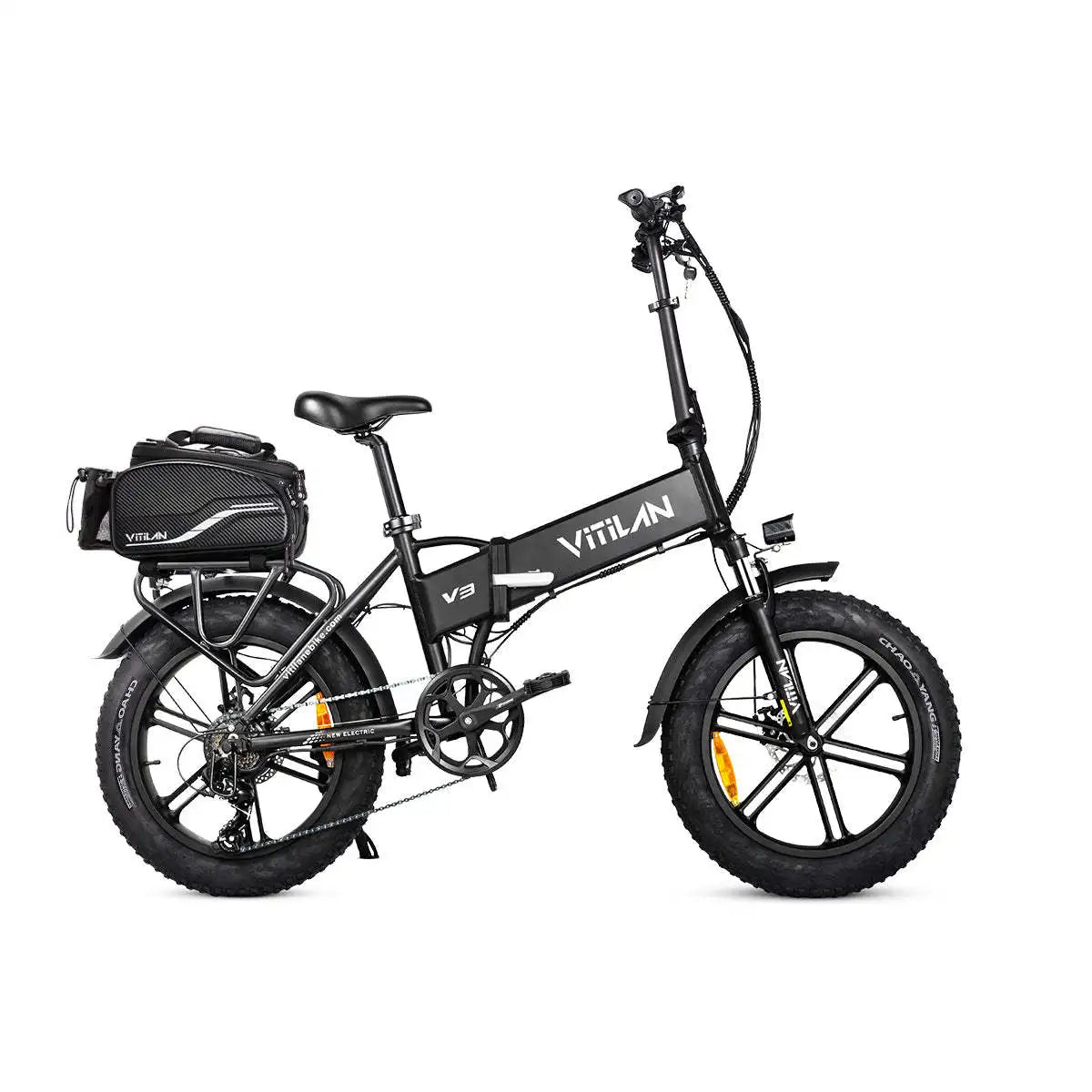 V3 2.0 Adult All Terrain Electric Folding Bike with Fat Tires