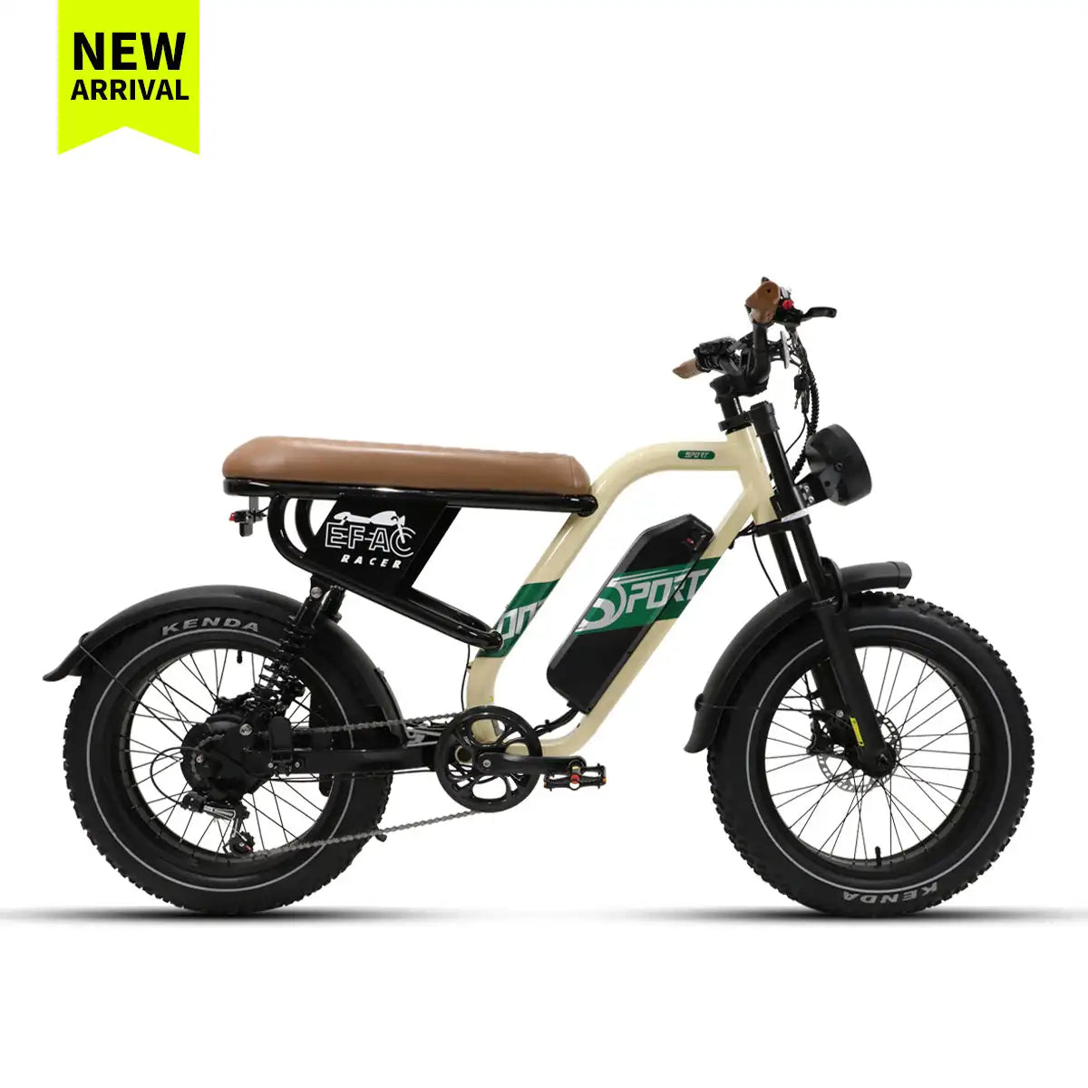 Onesport W66 Moto-Style E-Bike Steel body frame Multifunctional LCD screen 7-speed transmission Shock-absorbing front fork