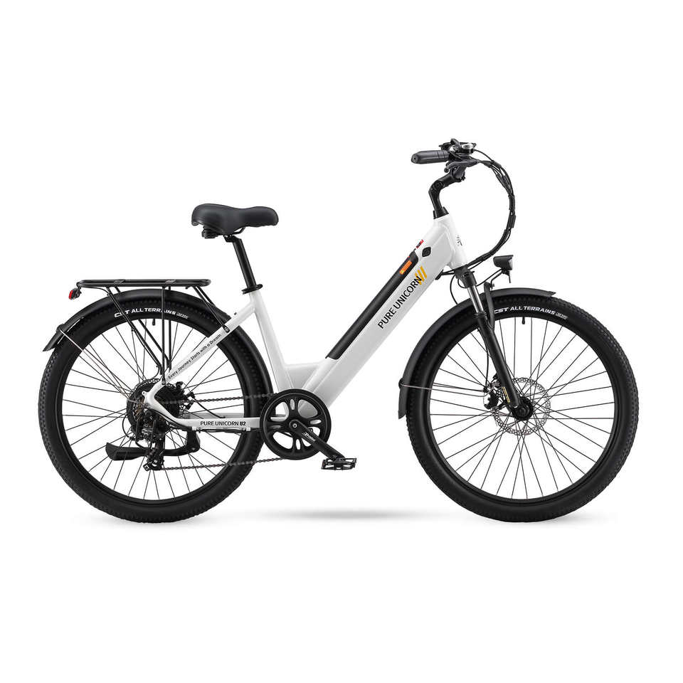 PURE UNICORN U2 750W Step-Through E-Bike 60km Range 26 Inch Wheel Size Central Motor Rear Hub Motor Integrated Battery 1000W