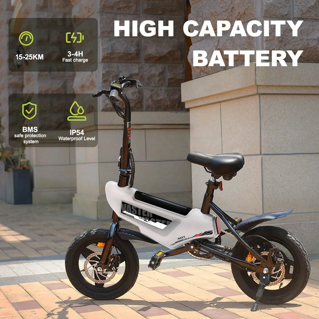 AVDL BIKE A01 Velo electrique E-Bike Pliable 14 -250W-25km /h, 6.4Ah/36V Batterie Amovible, 15-25km (Mode ASSIST), Velo Urbain A