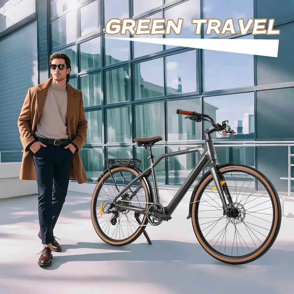 CMACEWHEEL F700-1 250W Rear Hub Motor Electric City Bike with 13ah Battery 700C Tires 50km Range per Power