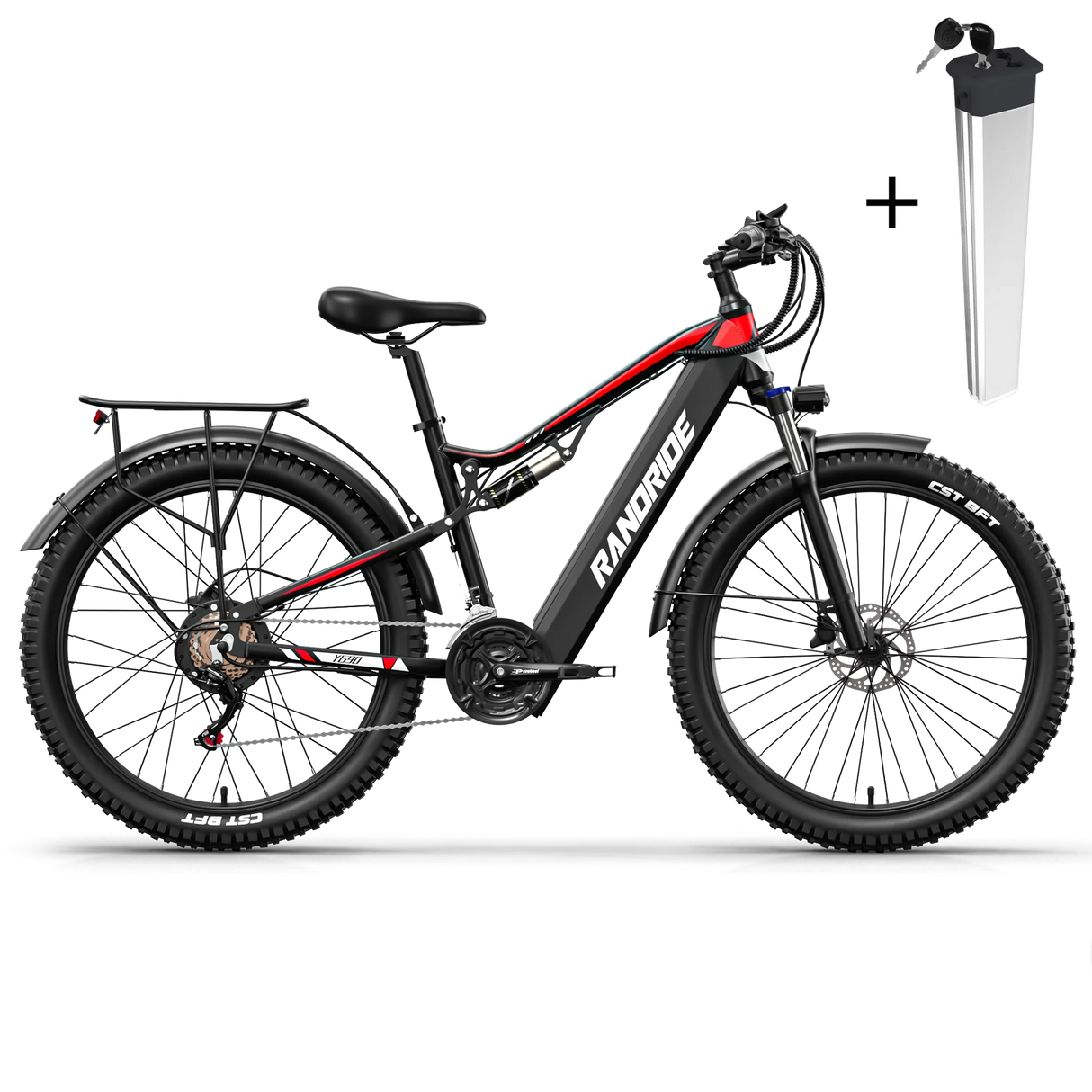 RANDRIDE YG90B 1000W Electric MTB for Adults 48V 17A Aluminium Alloy Four-link Suspension