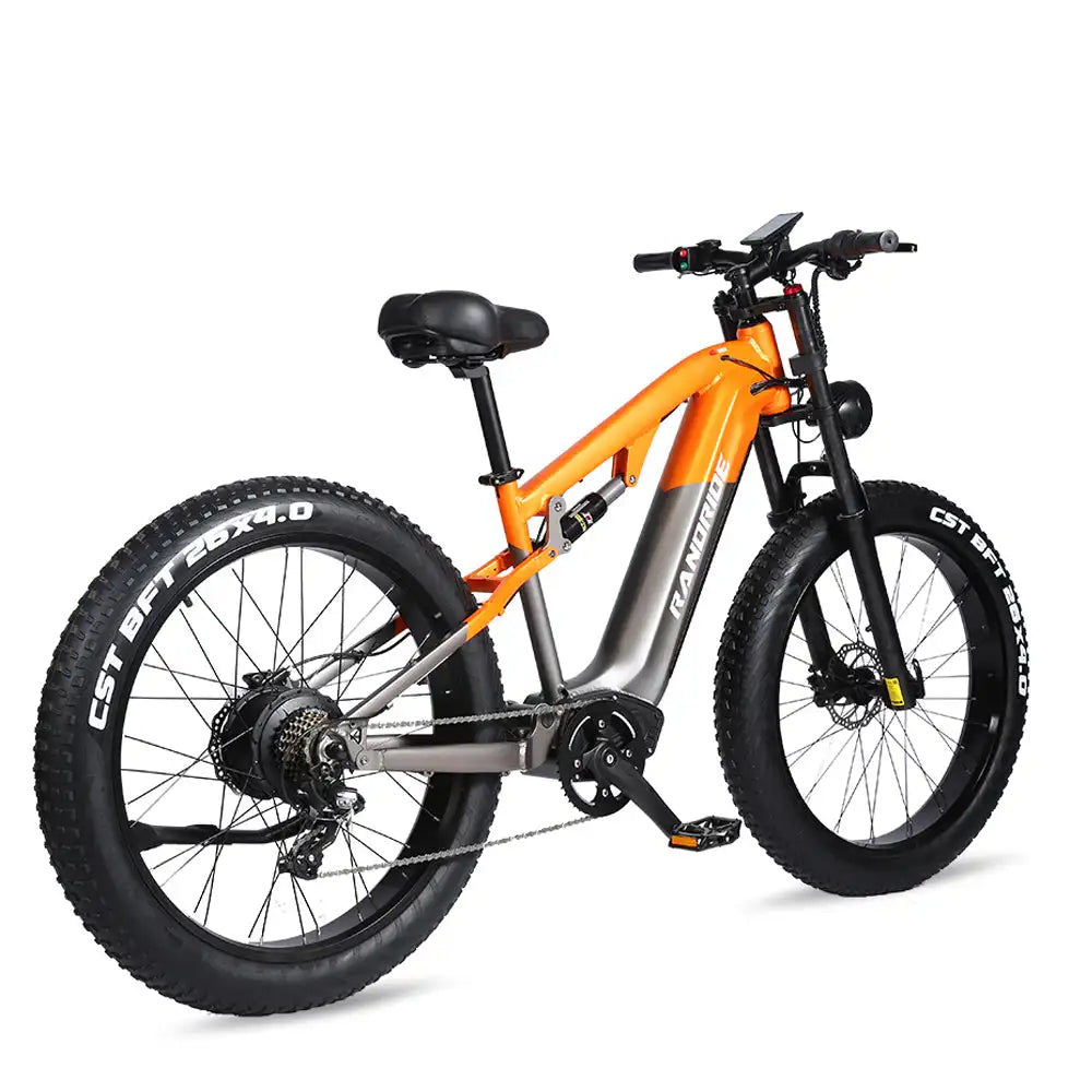 RANDRIDE YX80 Electric mountain bike with Brake Rear Light Hydraulic Brake