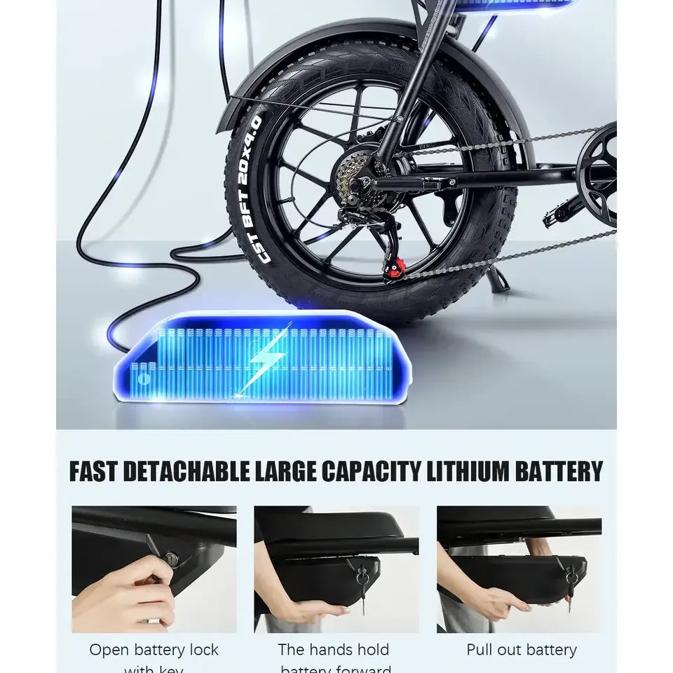 CMACEWHEEL K20 Adventure Electric Bicycle 17Ah Battery 48v 5-Speed Rear Hub Motor Lithium Power Supply Control Electric Bike