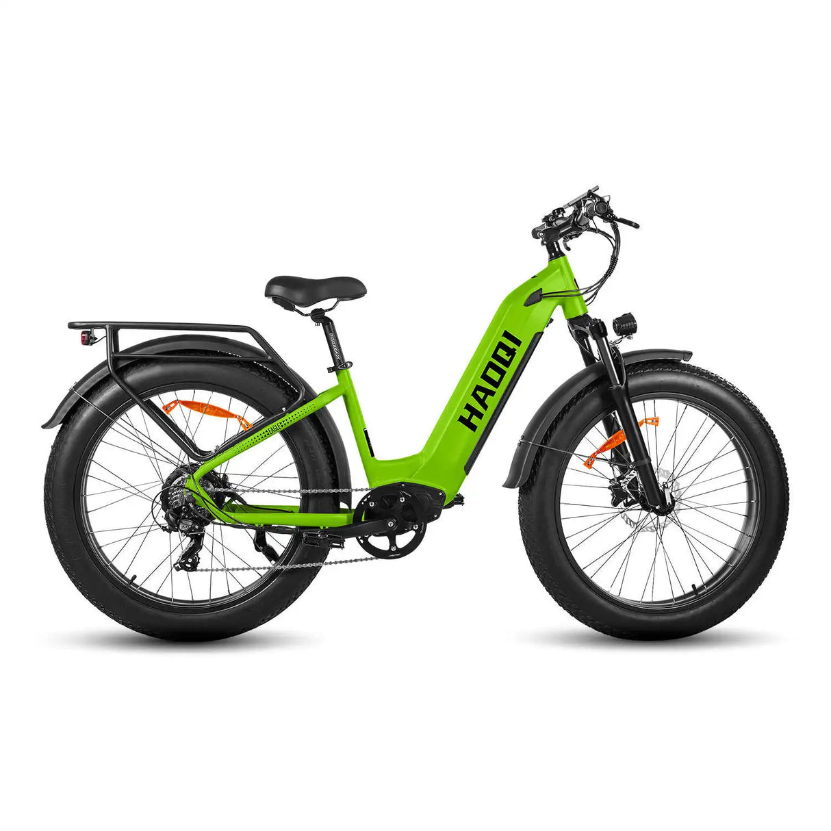 HAOQl All-Terrain 2.0 Elektro-Mountainbike, 250-W-Hinterradnabenmotor, 48-V-Carbon-Aluminium-Rahmen, 60 km Reichweite pro Power-Tiefeinstieg, Eagle