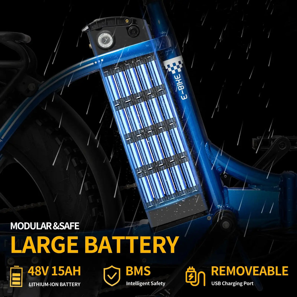 RIDSTAR MN20 Faltbares 1000W Elektrofahrrad, 48V 15AH Lithium-Akku, bürstenloser Motor, 20-Zoll-Magnesiumfelgen für Erwachsene, Offroad