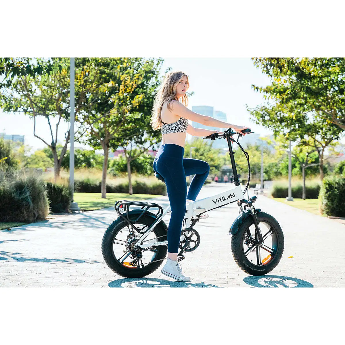 V3 2.0 Adult All Terrain Electric Folding Bike with Fat Tires