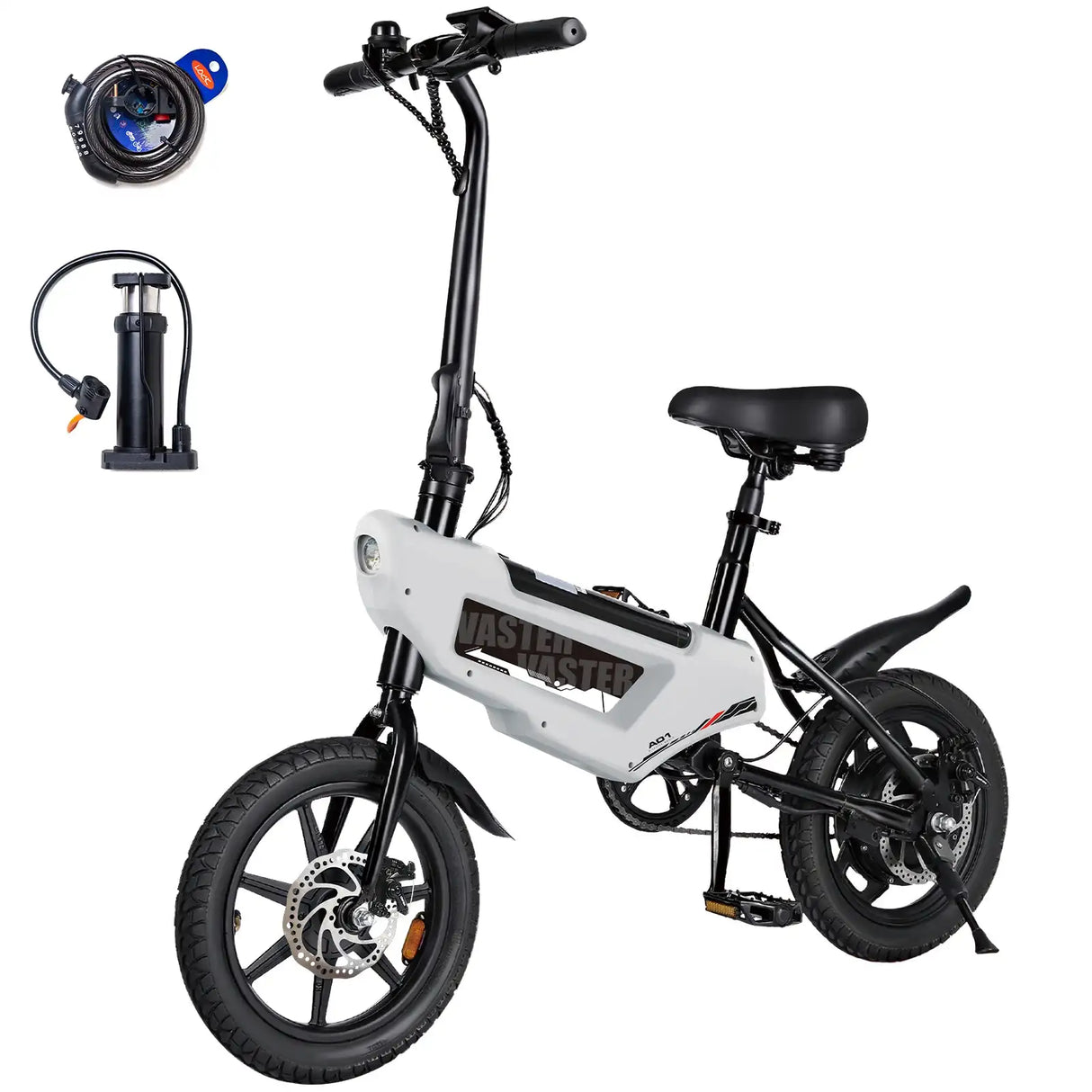 AVDL BIKE A01 Velo electrique E-Bike Biegsam 14 -250W-25km/h, 6,4Ah/36V Batterie Amovible, 15-25km (Modus ASSIST), Velo Urbain A