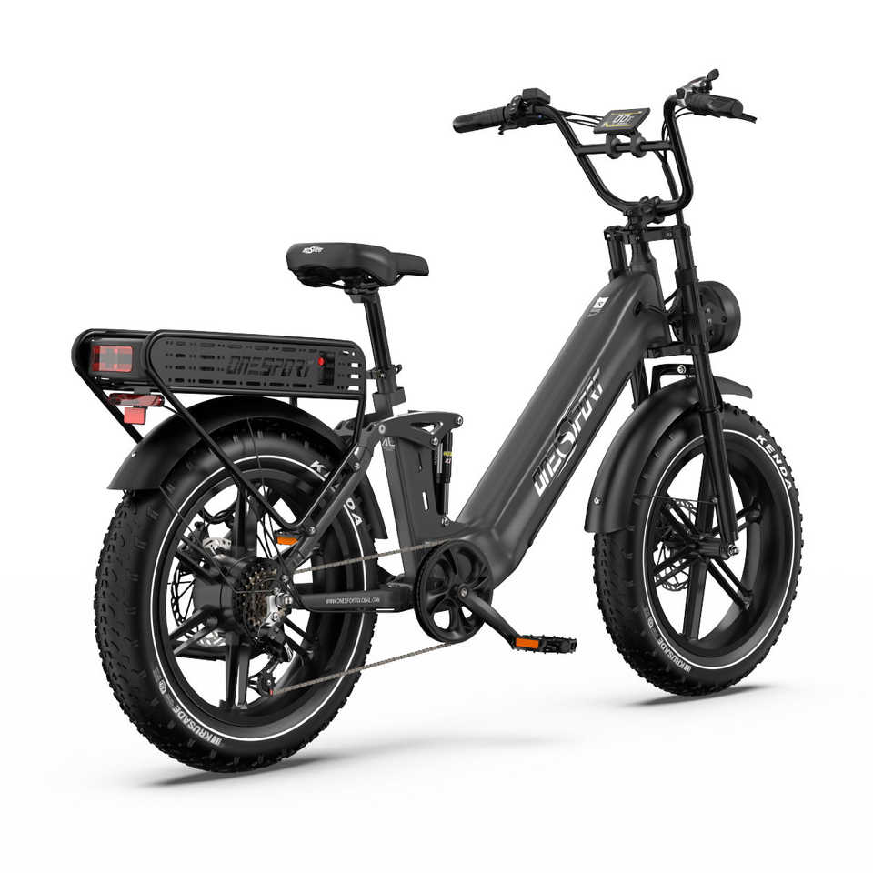 Onesport OT08 Pro Full Suspension E-Bike 48V 250W/350W Rear Hub Motor Aluminum Frame Integrated Battery 60km Range Dirt Bike