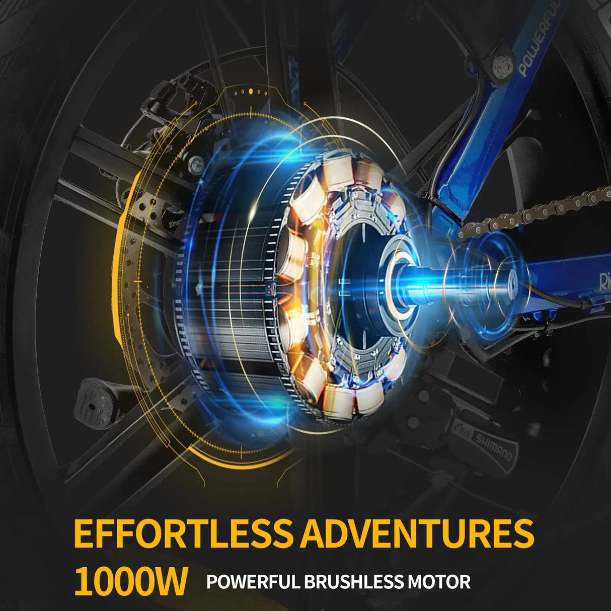 RIDSTAR MN20 Faltbares 1000W Elektrofahrrad, 48V 15AH Lithium-Akku, bürstenloser Motor, 20-Zoll-Magnesiumfelgen für Erwachsene, Offroad