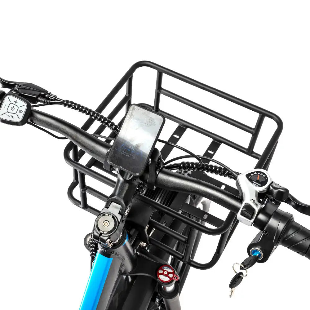 RIDSTAR MN26 26" City-Elektrofahrrad, 750-W-Motor, 48-V-20-Ah-Lithium-Akku, Rahmen aus Aluminiumlegierung, 7 Gänge, digitale Schaltung, Gepäckträger