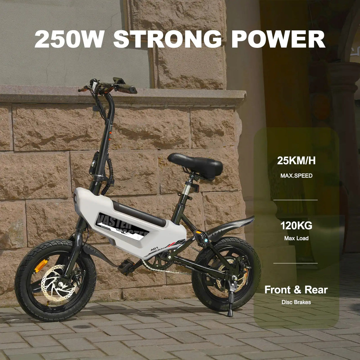 AVDL BIKE A01 Velo electrique E-Bike Biegsam 14 -250W-25km/h, 6,4Ah/36V Batterie Amovible, 15-25km (Modus ASSIST), Velo Urbain A