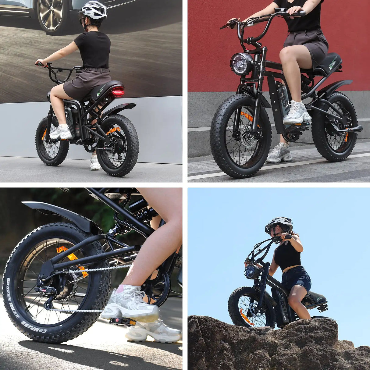 AVDL BIKE A50 Velo Electrique 20 - Fat Bike Tout Terrain - Moteur 250W-25km/h-Batterie 48V 14.25Ah - Autonomie 60-120km - Noir