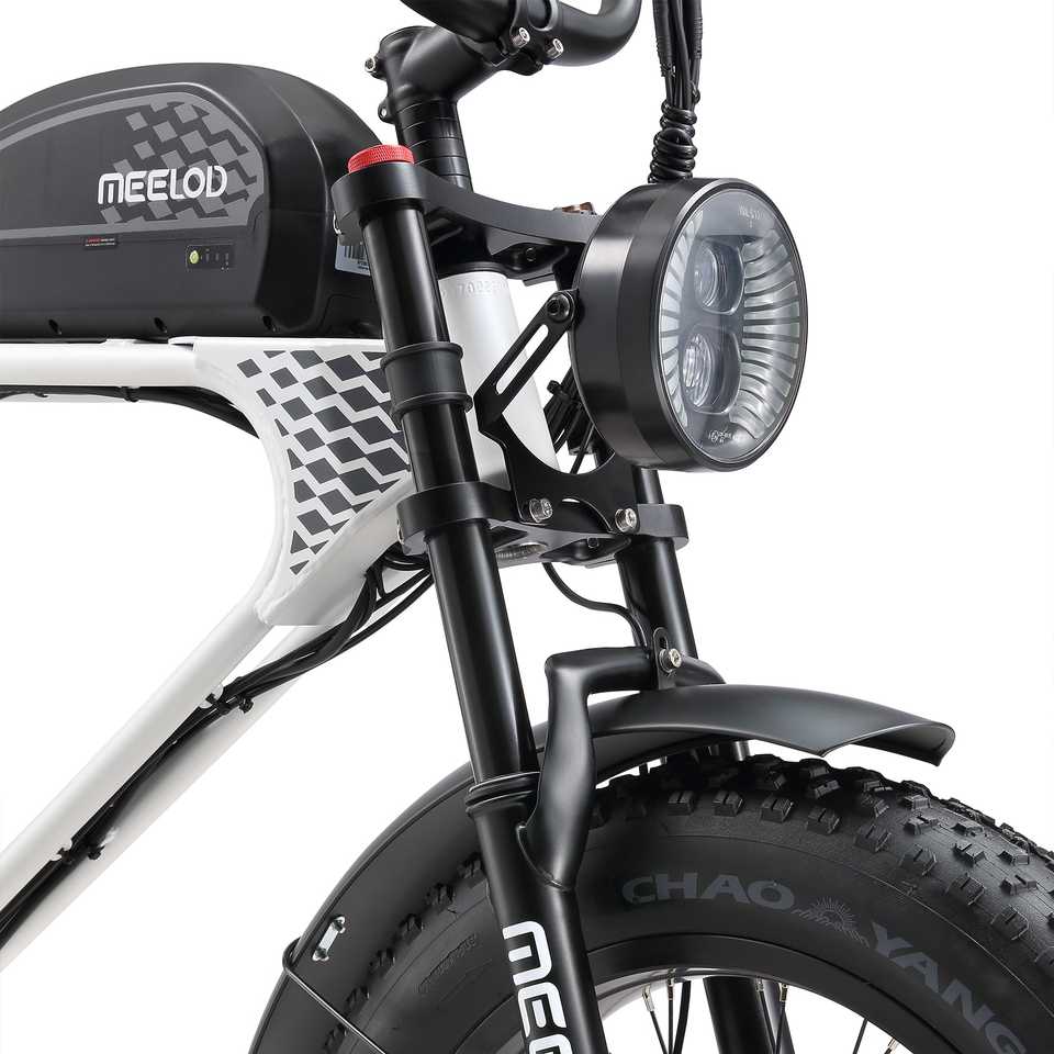 MEELOD DK300 PLUS 1200W Motor Electric Scooter 50-100 Miles Range Black & White