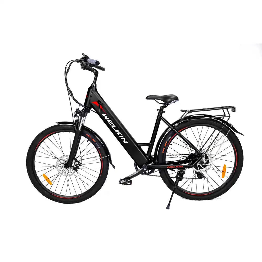 WELKIN WKEM002 City-Elektrofahrrad mit 250-W-Hinterradnabenmotor und integriertem Lithium-Akku mit 60 km Reichweite und intelligenter Elektronik