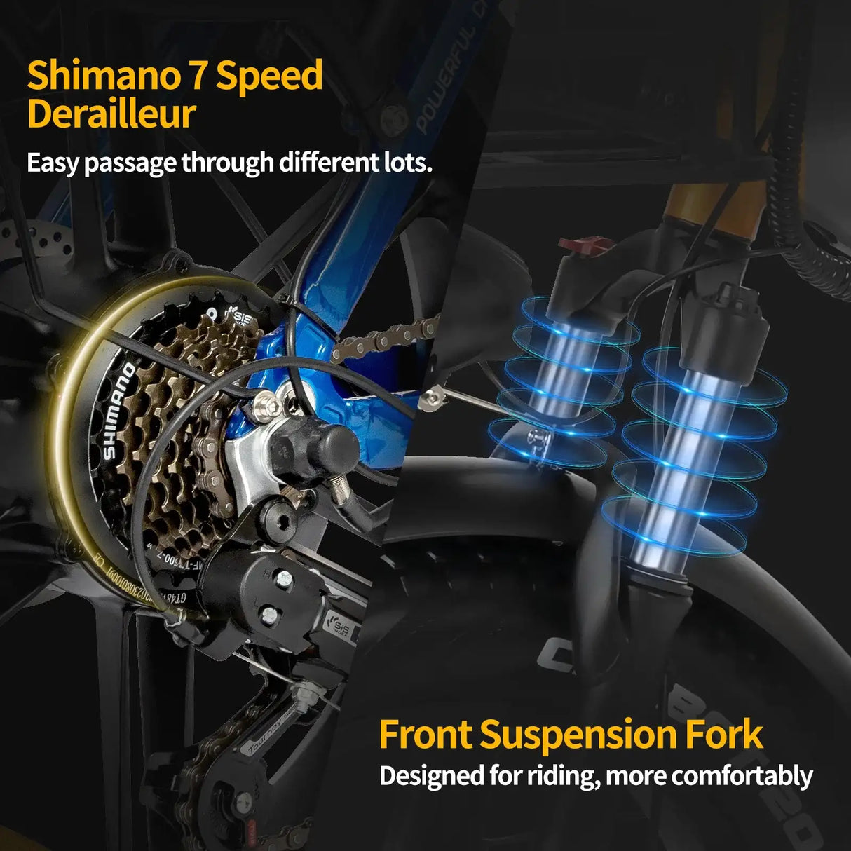RIDSTAR MN20 Faltbares 1000W Elektrofahrrad, 48V 15AH Lithium-Akku, bürstenloser Motor, 20-Zoll-Magnesiumfelgen für Erwachsene, Offroad