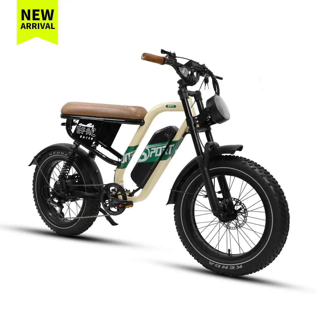 Onesport W66 Moto-Style E-Bike Steel body frame Multifunctional LCD screen 7-speed transmission Shock-absorbing front fork