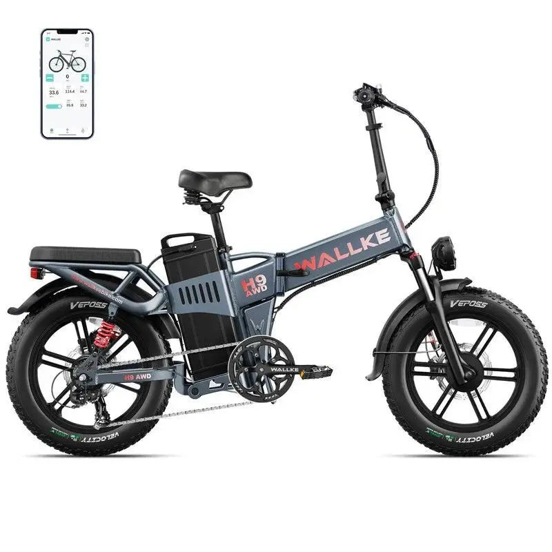 E-Bike Wallke H9 20 Zoll Elektrofahrrad für Erwachsene mit 48V 40Ah 60Ah Akku