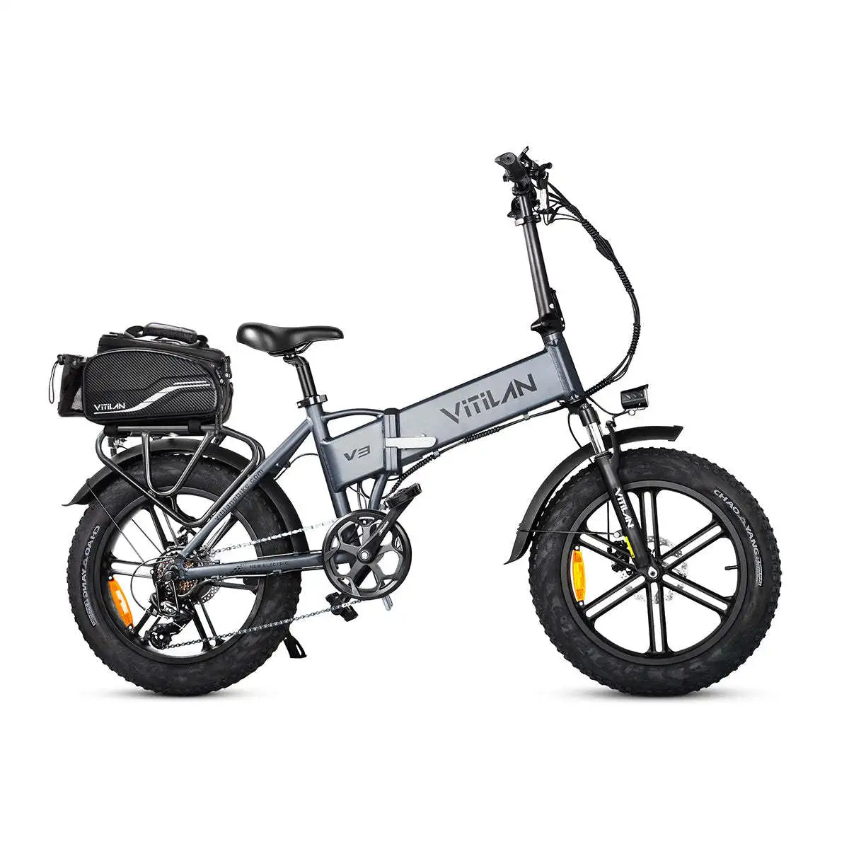 V3 2.0 Adult All Terrain Electric Folding Bike with Fat Tires
