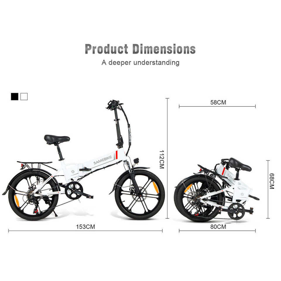 Aluminum Alloy Mini Electric Bike 20LVXD30-II Folding E-Bike Rear Hub Motor 7 Speed 36v/48v Lithium 7 Speeds Aluminum Alloy