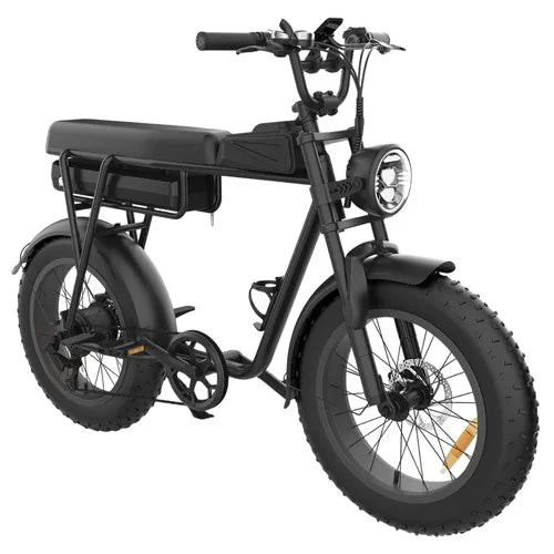 YAMALI FXH-006 Electric Bike 1000W 48v 20AH Rear Hub Motor 9 Speed Aluminum Frame Integrated 60km Range Lithium Battery Black