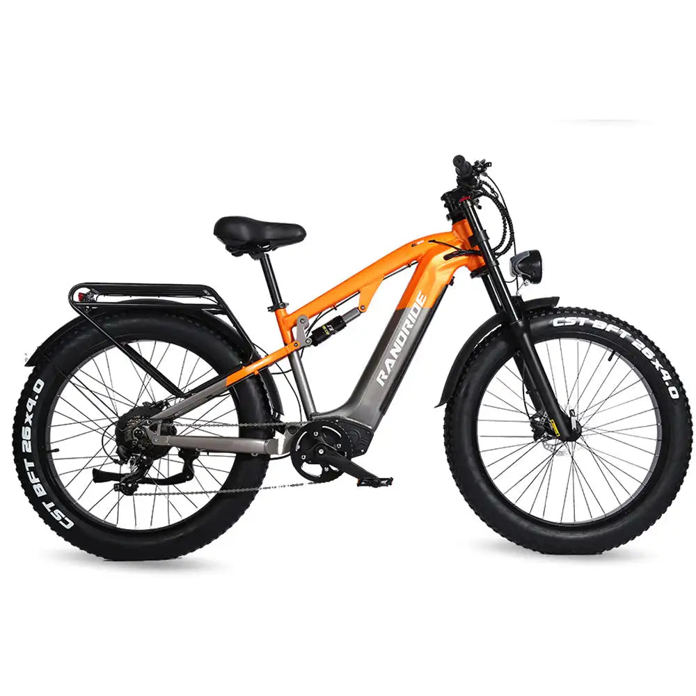 RANDRIDE YX80 Electric mountain bike with Brake Rear Light Hydraulic Brake