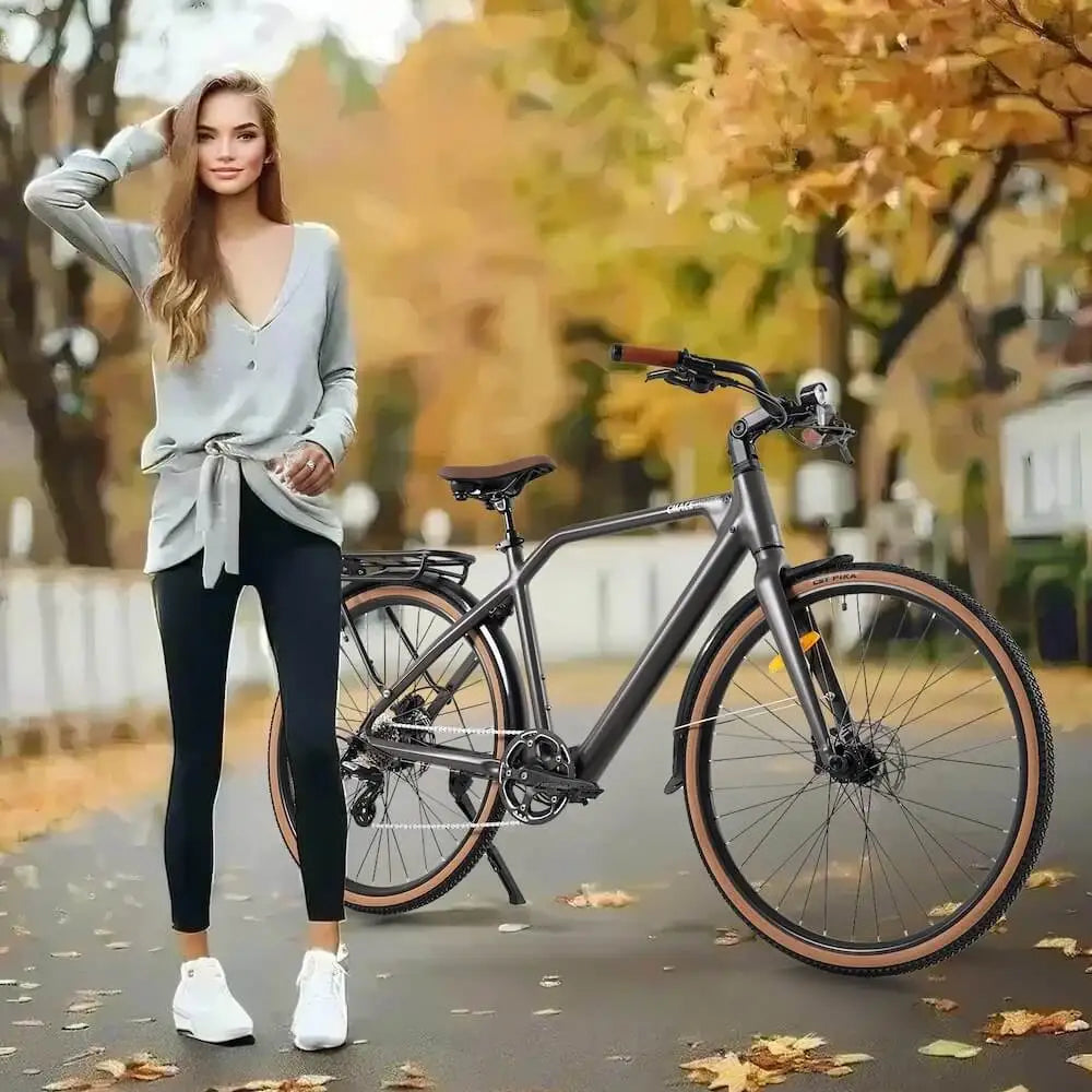 CMACEWHEEL F700-1 250W Rear Hub Motor Electric City Bike with 13ah Battery 700C Tires 50km Range per Power