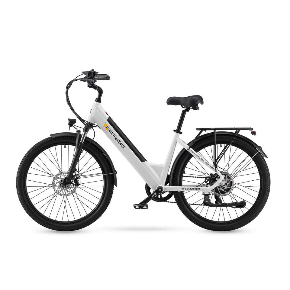 PURE UNICORN U2 750W Step-Through E-Bike 60km Range 26 Inch Wheel Size Central Motor Rear Hub Motor Integrated Battery 1000W