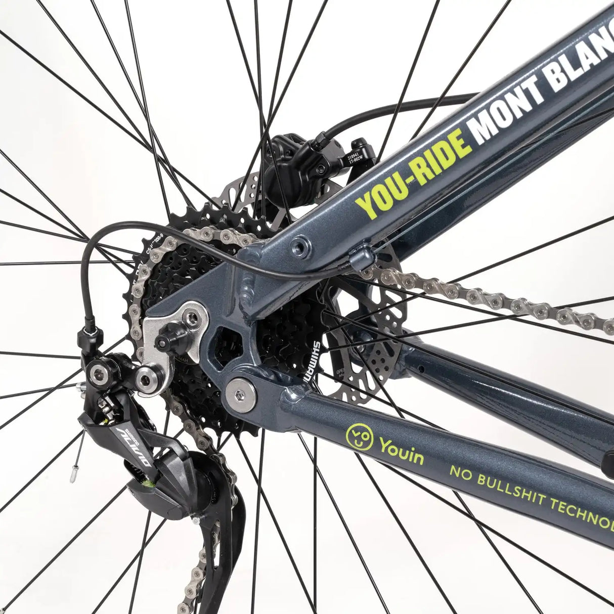 Youin Mont Blanc Electric Bike Off-Road Electric Cycle 5000W Central Motor 12KW Maximum Power 60km Integrated Hidden Aluminum