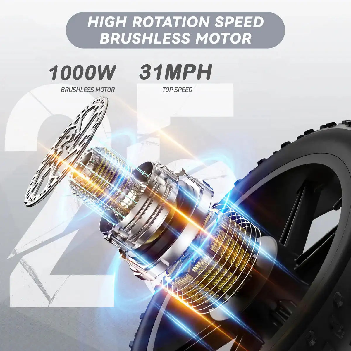 GT20 Elektrofahrrad mit 1000 W Leistung, 50 km/h Geschwindigkeit, 60 km Reichweite, 60 V Spannung, 20-Zoll-Fat-Reifen für aufregende und leichte Fahrten