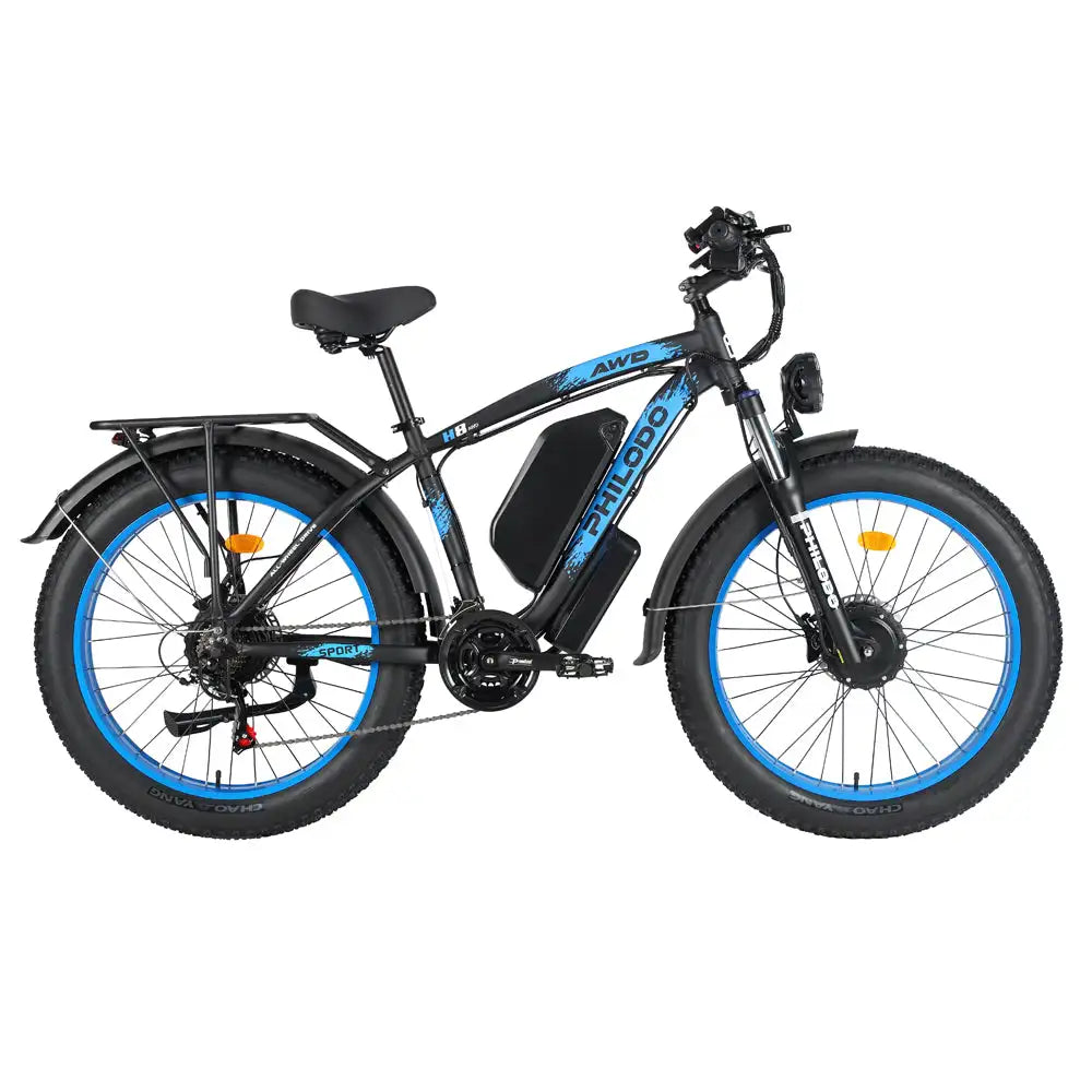 PHILODO H8 Dual Motor Electric Mountain Bike Comfortable Performance Oriented with Fat Tire Design