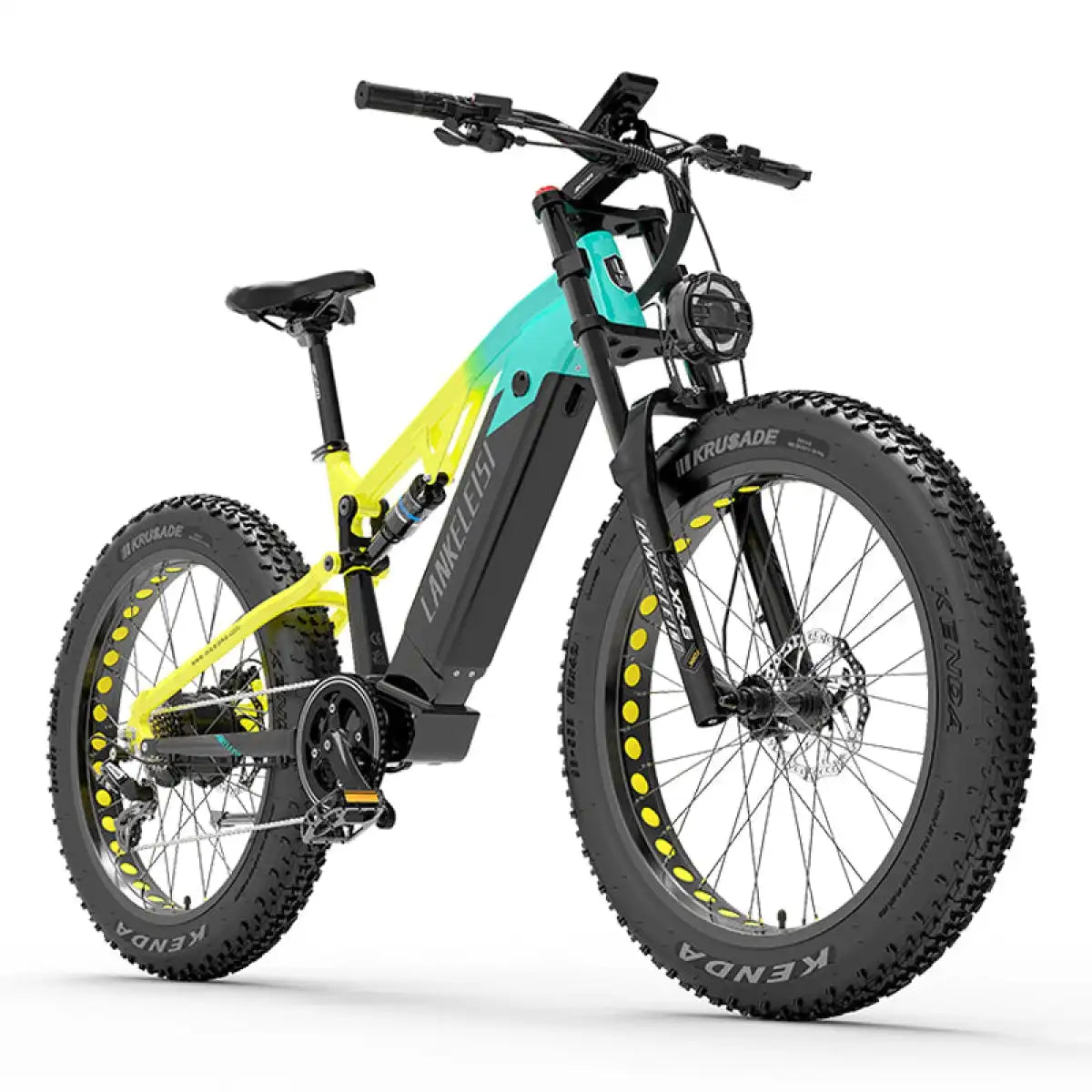 LANKELEISI RV800 Plus Electric Mountain Bike with Bafang Motor 48V Lithium Battery Aluminum Alloy Frame down Tube Position