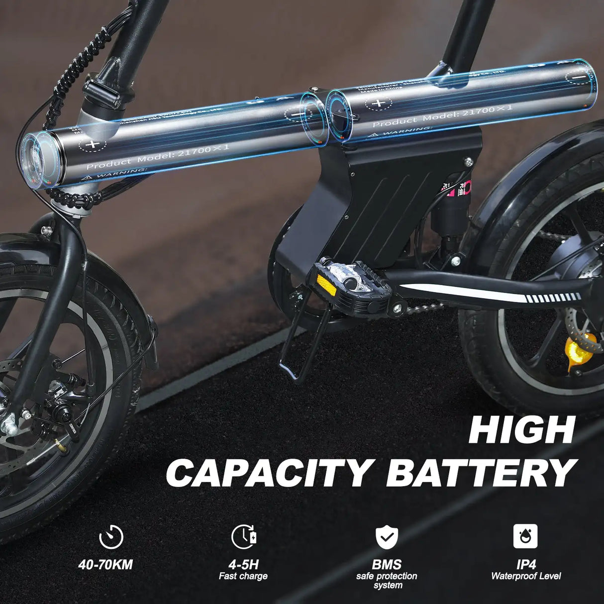 AVDL BIKE A11 Velo electrique E-Bike Biegsam 16 -250W-25km/h, 6,4Ah/36V Batterie Amovible, 15-25km (Modus ASSIST), Velo Urbain A