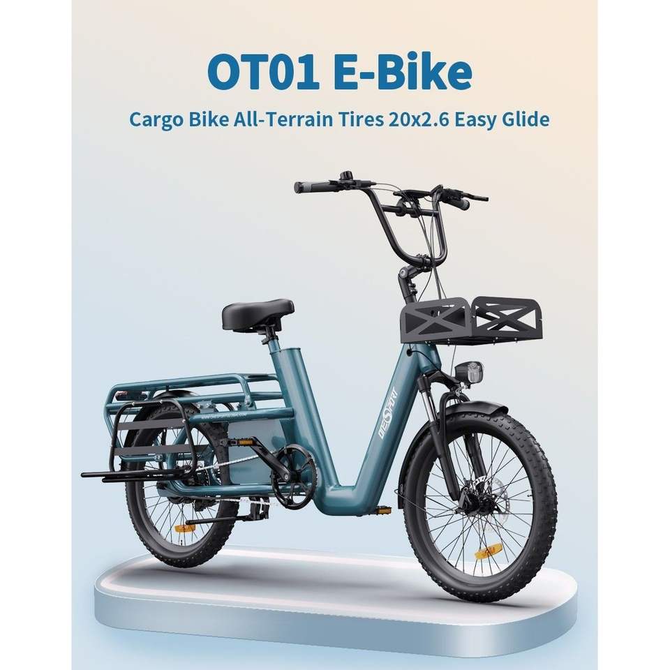 OneSport OT01 Long tail Cargo Electric Bike Lastenrad with 1296Wh Battery and Nabenschaltung