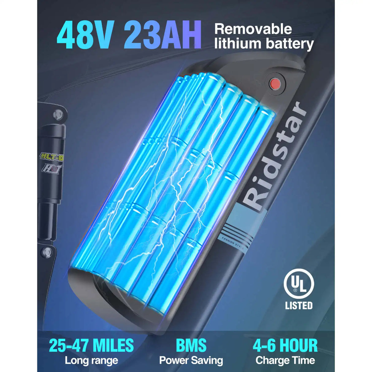 Ridstar® E-Bike E26Pro Fatbike-Mountainbike