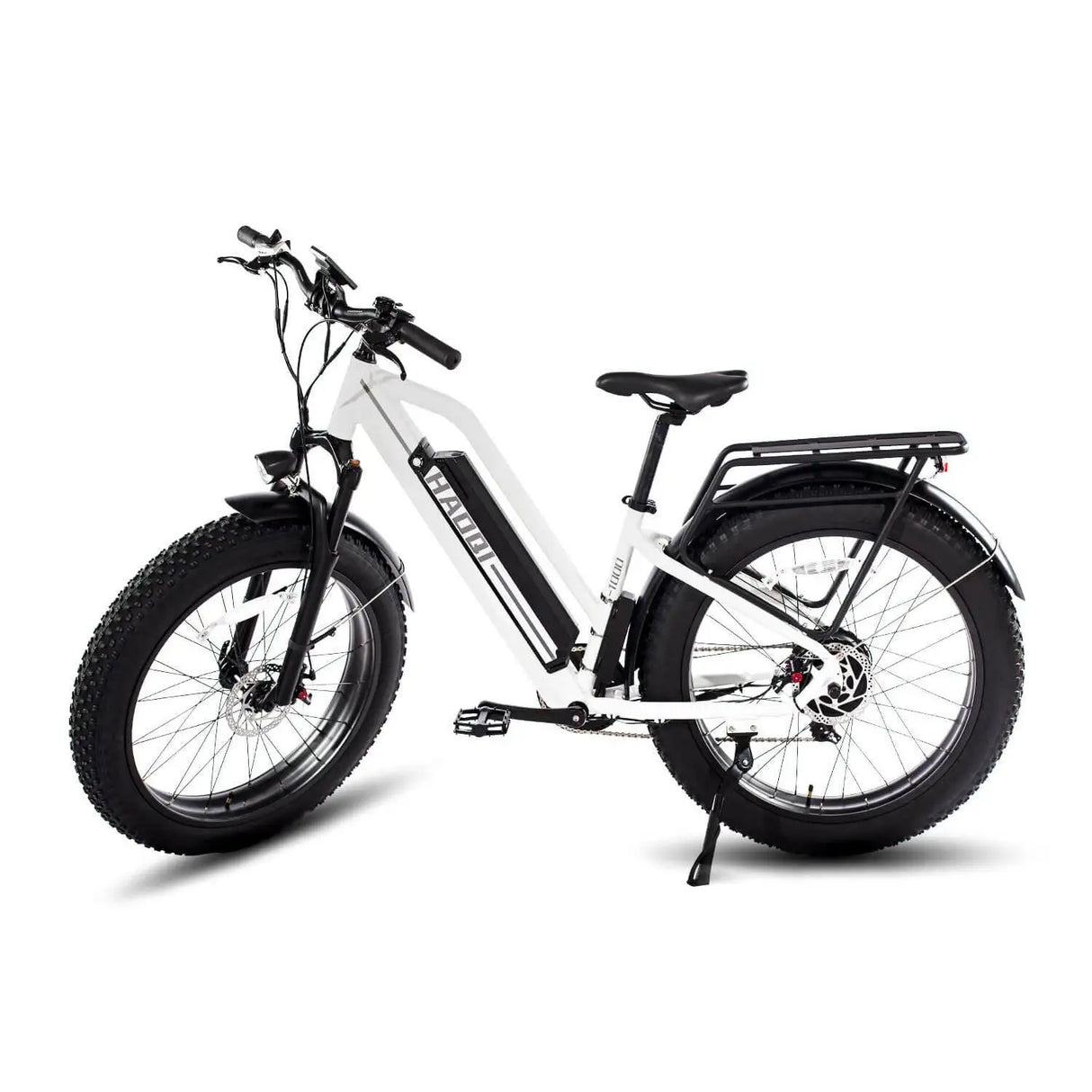 HAOQI White Leopard Pro Step Thru Electric Bike (UL Certified)
