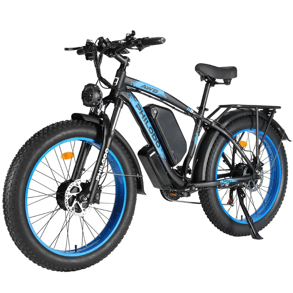 PHILODO H8 Dual Motor Electric Mountain Bike Comfortable Performance Oriented with Fat Tire Design