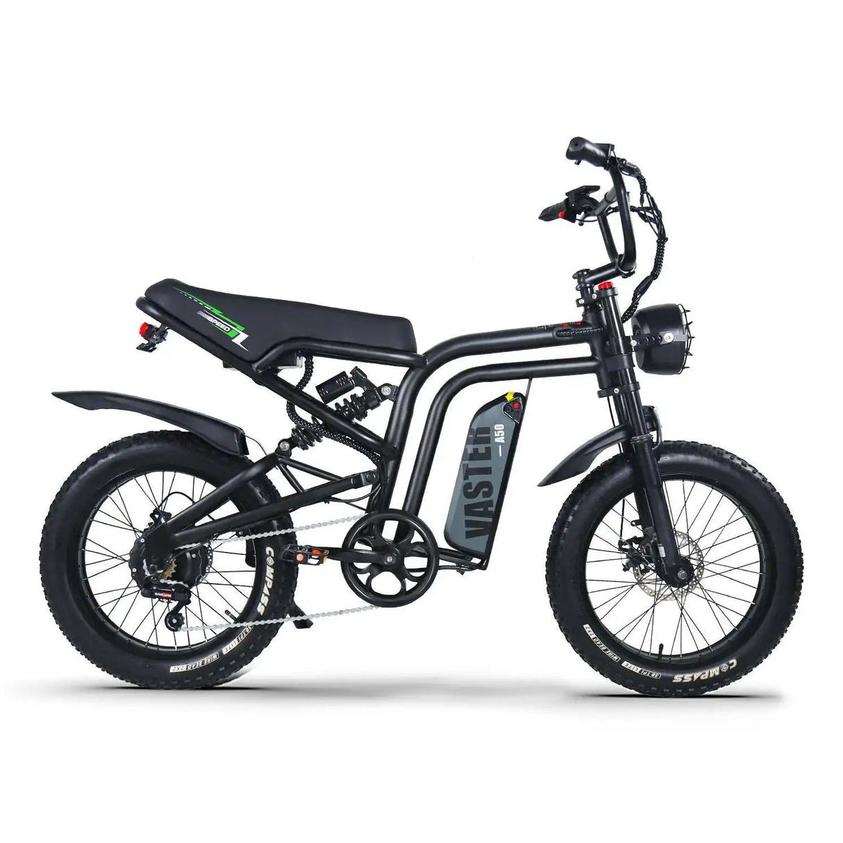 AVDL BIKE A50 Velo Electrique 20 - Fat Bike Tout Terrain - Motor 250W-25km/h-Batterie 48V 14,25Ah - Autonomie 60-120km - Schwarz