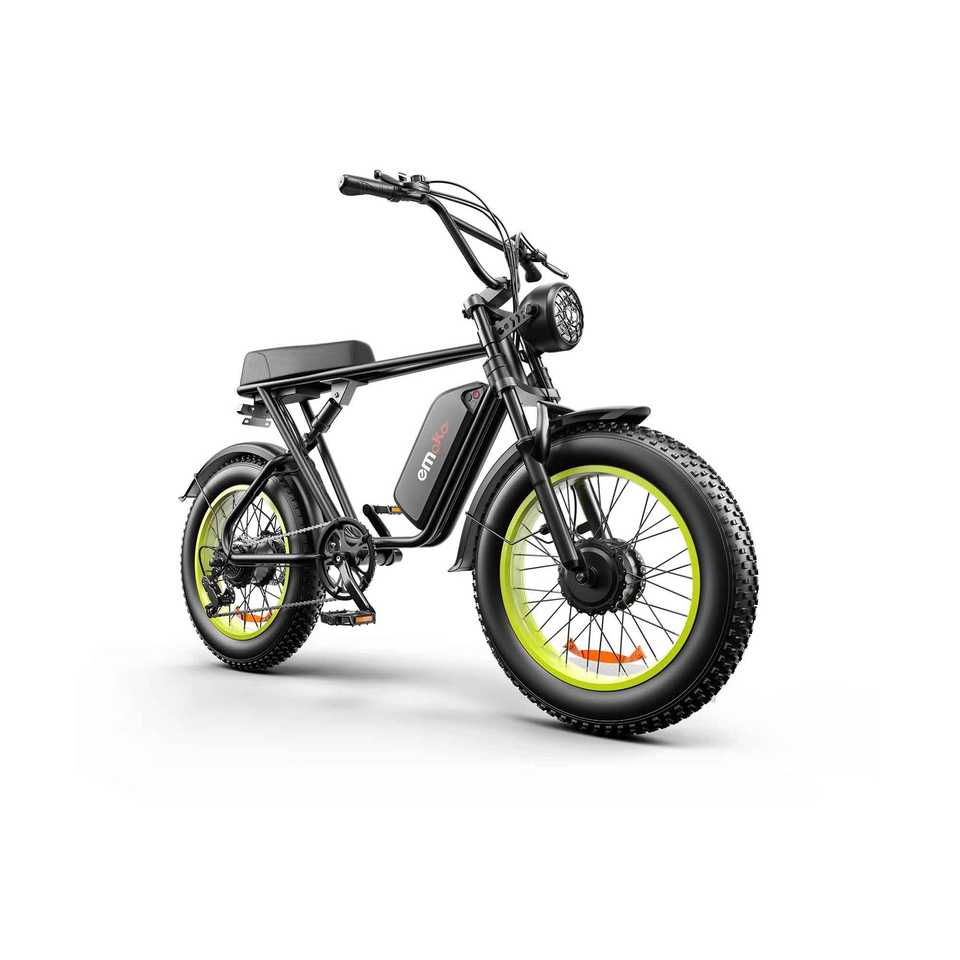 Emoko C91 Dual Motor Electric Mountain Bike Lightweight Aluminum Frame 48V Lithium Battery 250W Rear Hub Motor 60km Range Fat