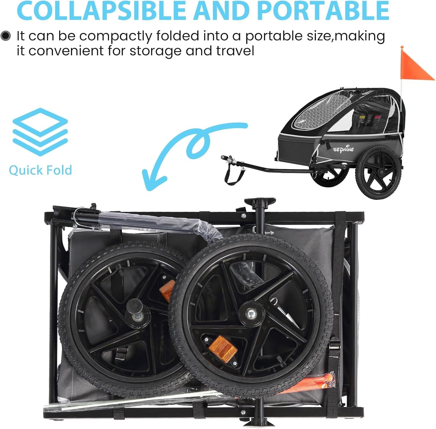 SEPNINE BT609S | Kids Bike Trailer