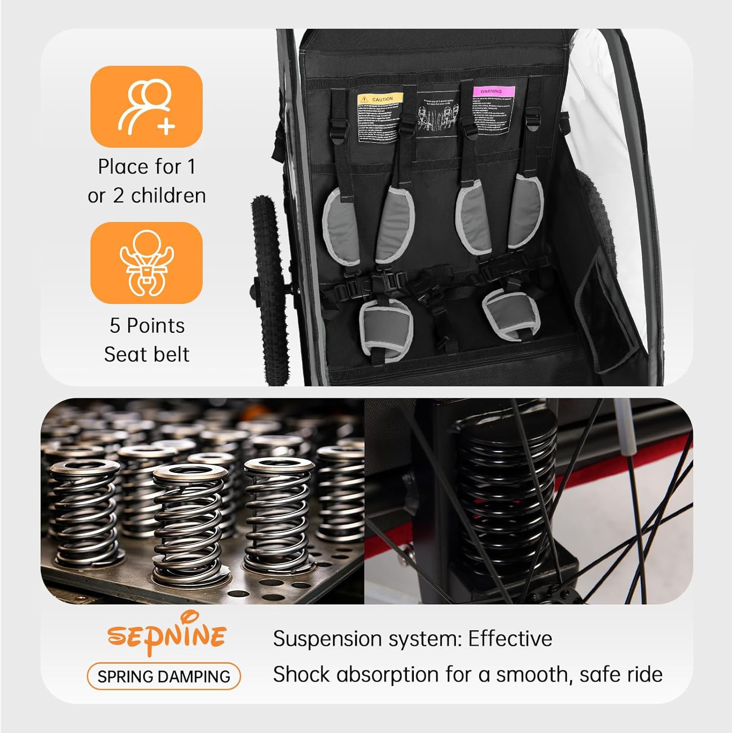 SEPNINE BT920 | Kids Bike Trailer