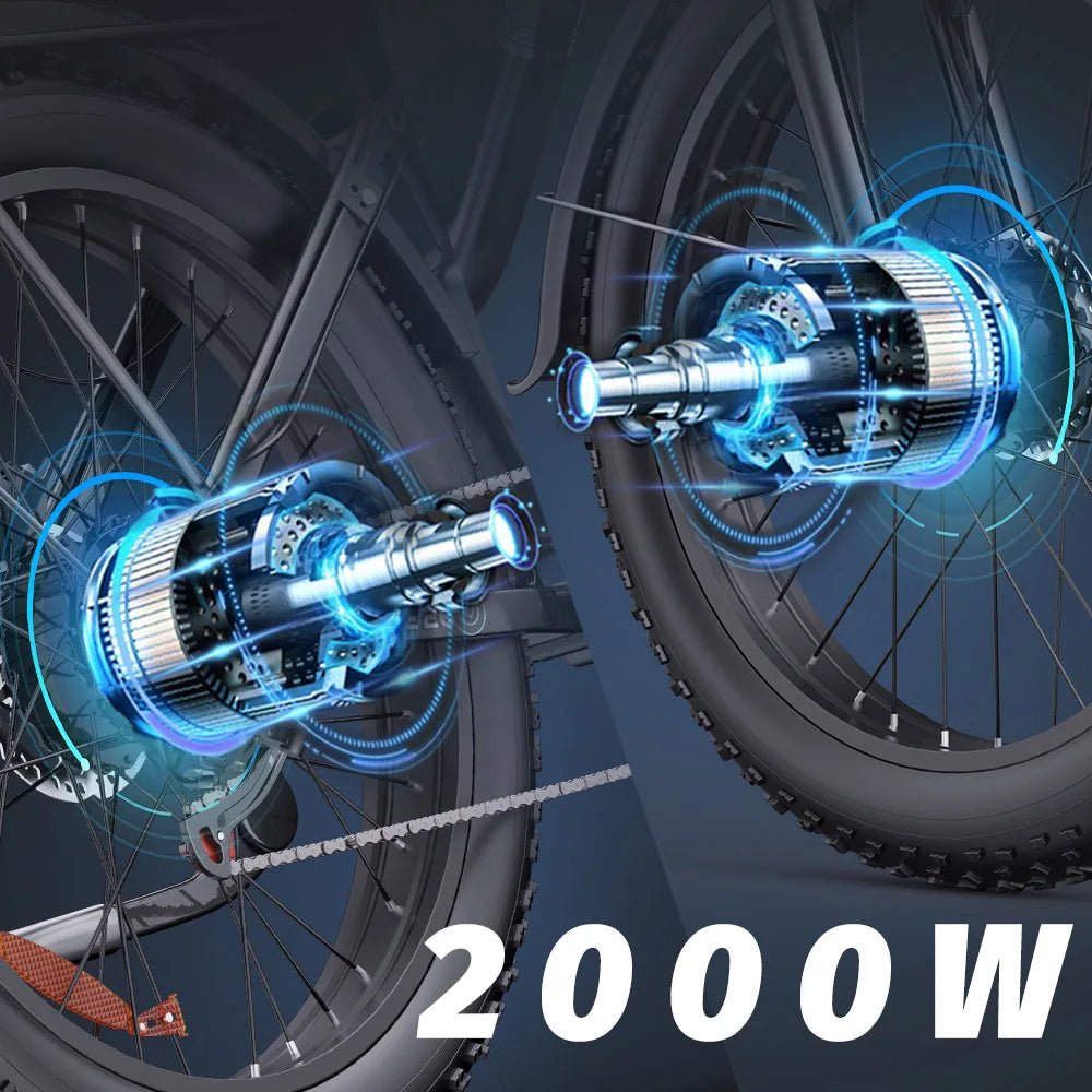 1000W * 2 48V 23Ah 49 km/h Ridstar E26 Pro Elektro fahrrad mit 26*4 Zoll fetten Reifen Dual Hydraulic Brake