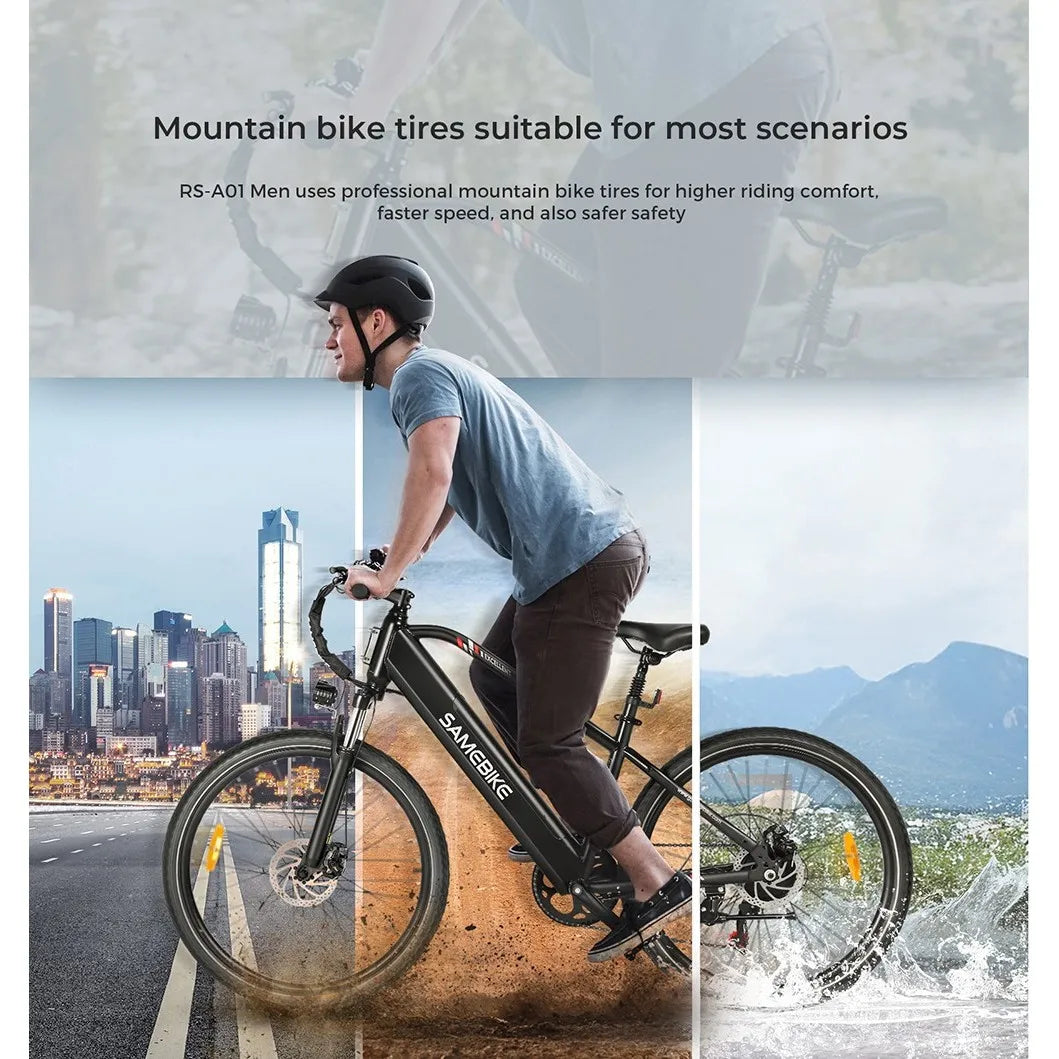 Samebike RS-A01 Elektro fahrrad Samebike Ebike 500W City Bike Samebike Herren Elektro fahrrad 36V 15Ah Batterie 26 Zoll Reifen 3